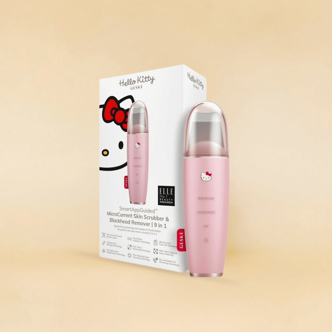 GESKE x Hello Kitty Microcurrent Skin Scrubber & Blackhead Remover 9 in 1 #pink