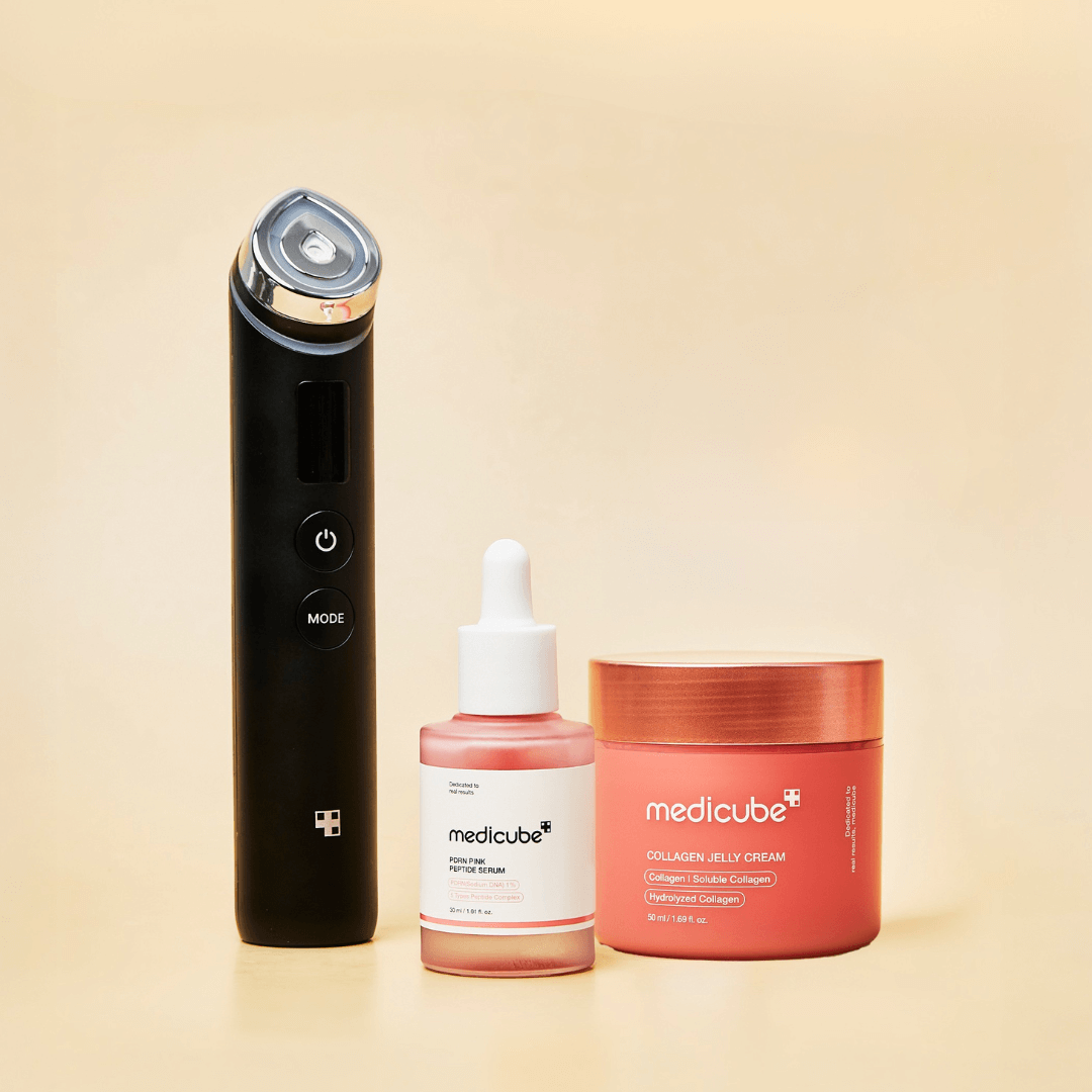 Medicube AGE-R Booster Pro (Black) + Medicube PDRN Pink Peptide Serum + Jelly Cream 50 ml