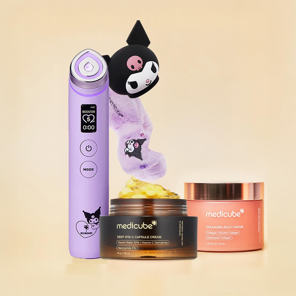 SET Medicube AGE-R Booster Pro (Kuromi)+Deep Vita C Capsule Cream+Medicube jelly
