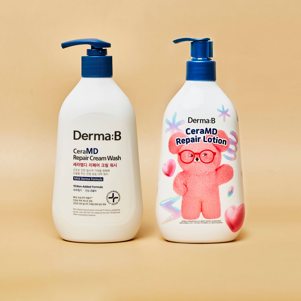 SET Derma:B CeraMD Repair Cream Wash 400ml + CeraMD Repair Lotion 400ml