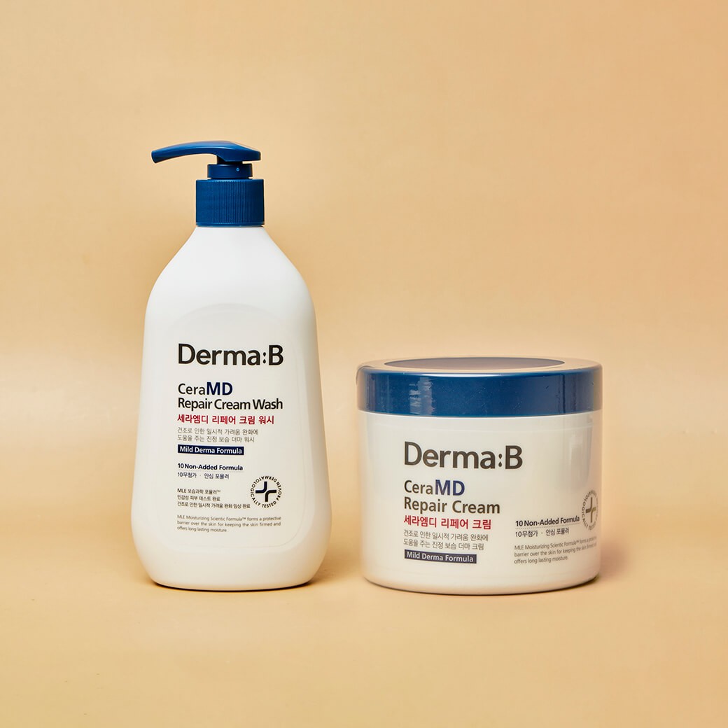 SET Derma:B CeraMD Repair Cream Wash 400ml + CeraMD Repair Cream 430ml