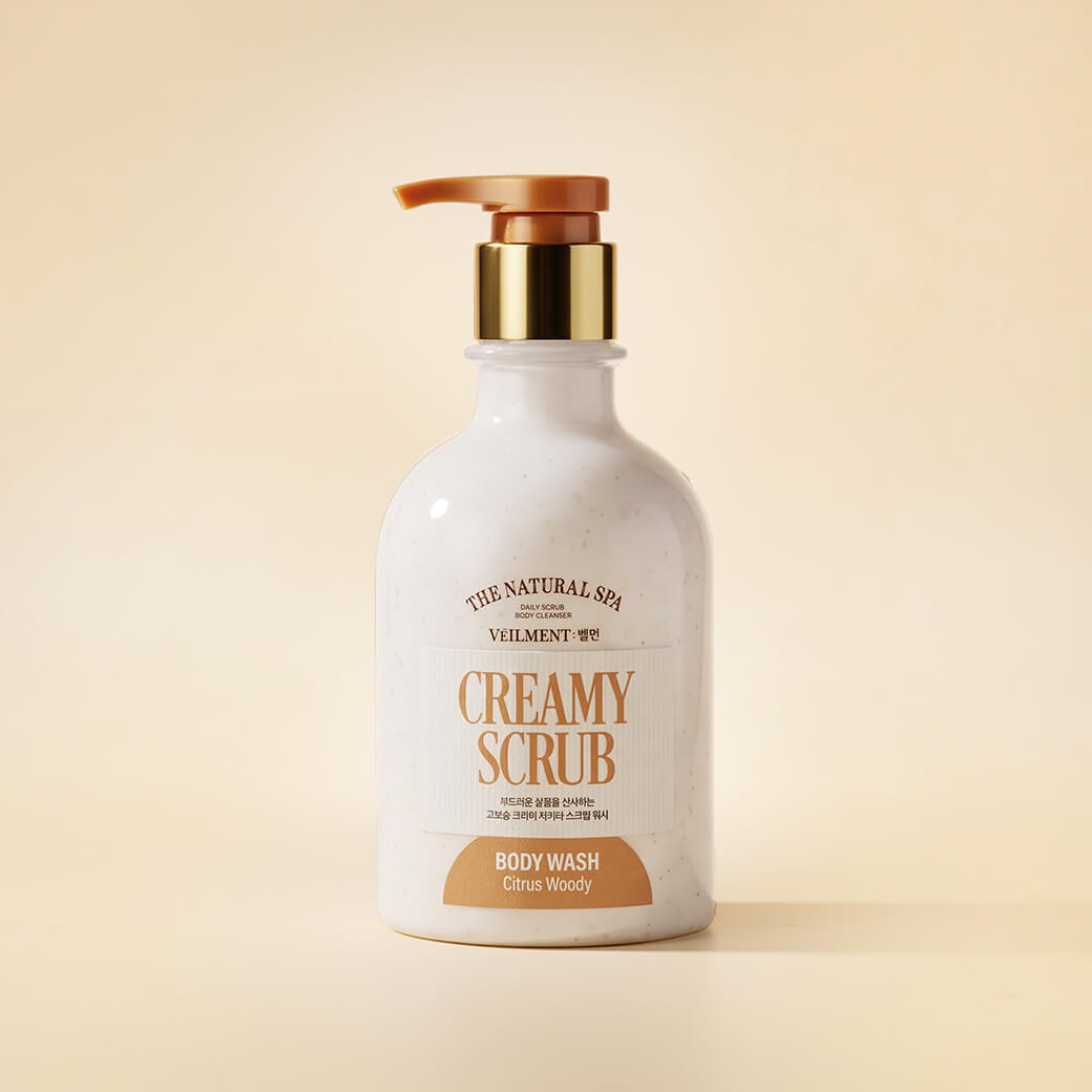 VEILMENT Natural Spa Creamy Vanilla Musk Scrub Body wash 400 ml Citrus Woody