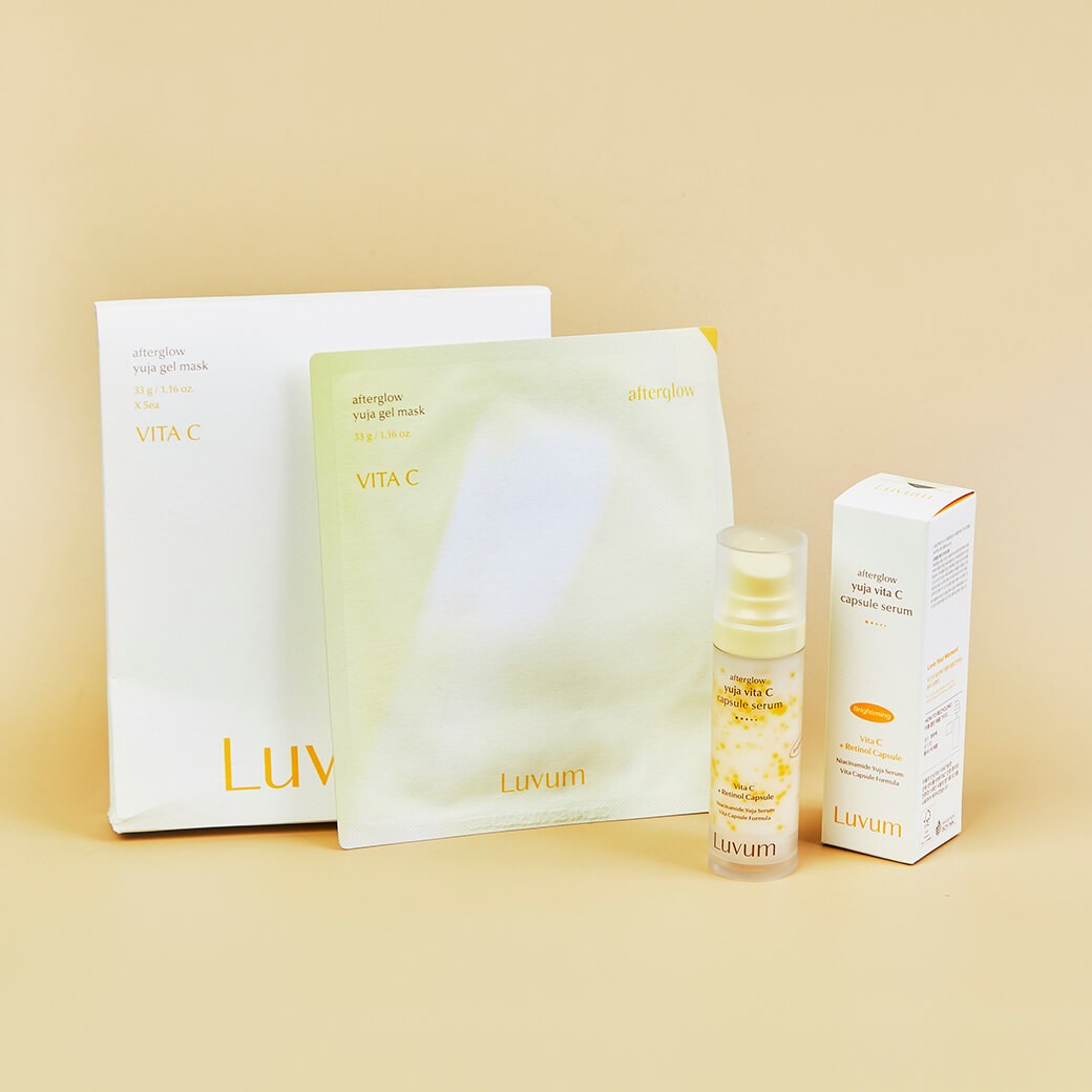 SET Luvum Afterglow Yuja Vita C Capsule Serum + Luvum Afterglow Yuja Gel Mask