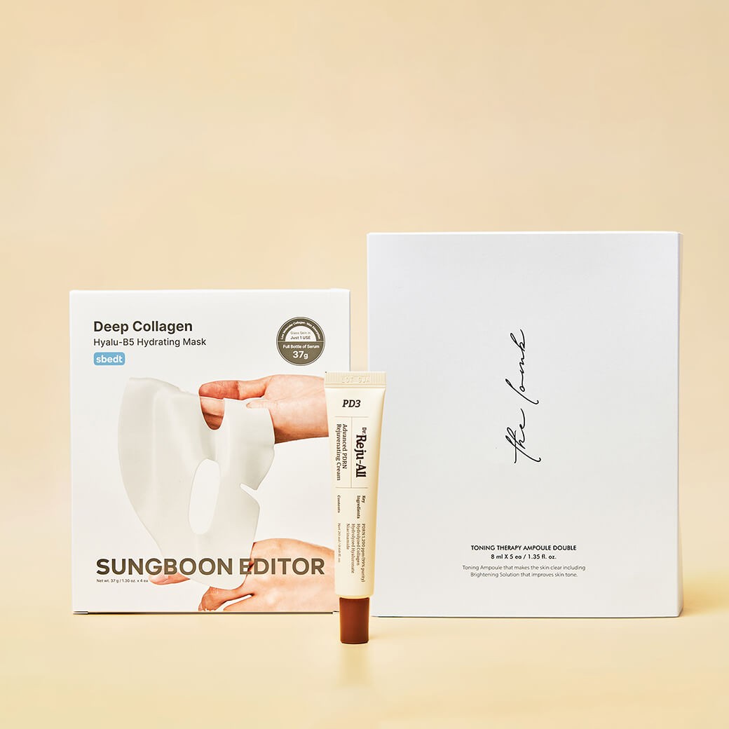 SET The Lomb Therapy Ampoule 8ml x 5ea + SUNGBOON EDITOR Hyalu-B5 Mask + REJUALL Cream