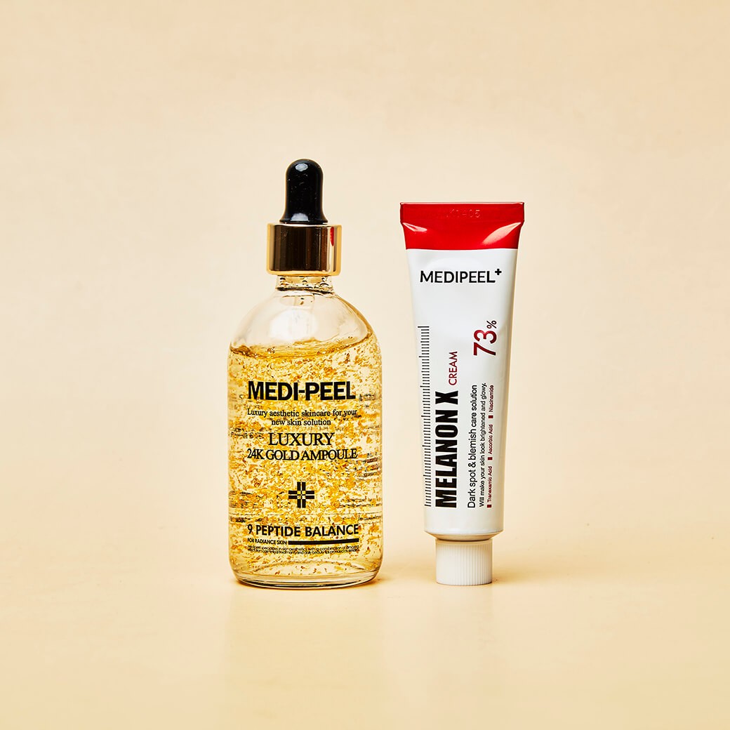 SET MEDI-PEEL Gold 24k Ampoule 100ml + MEDI-PEEL Melanon Cream 30ml