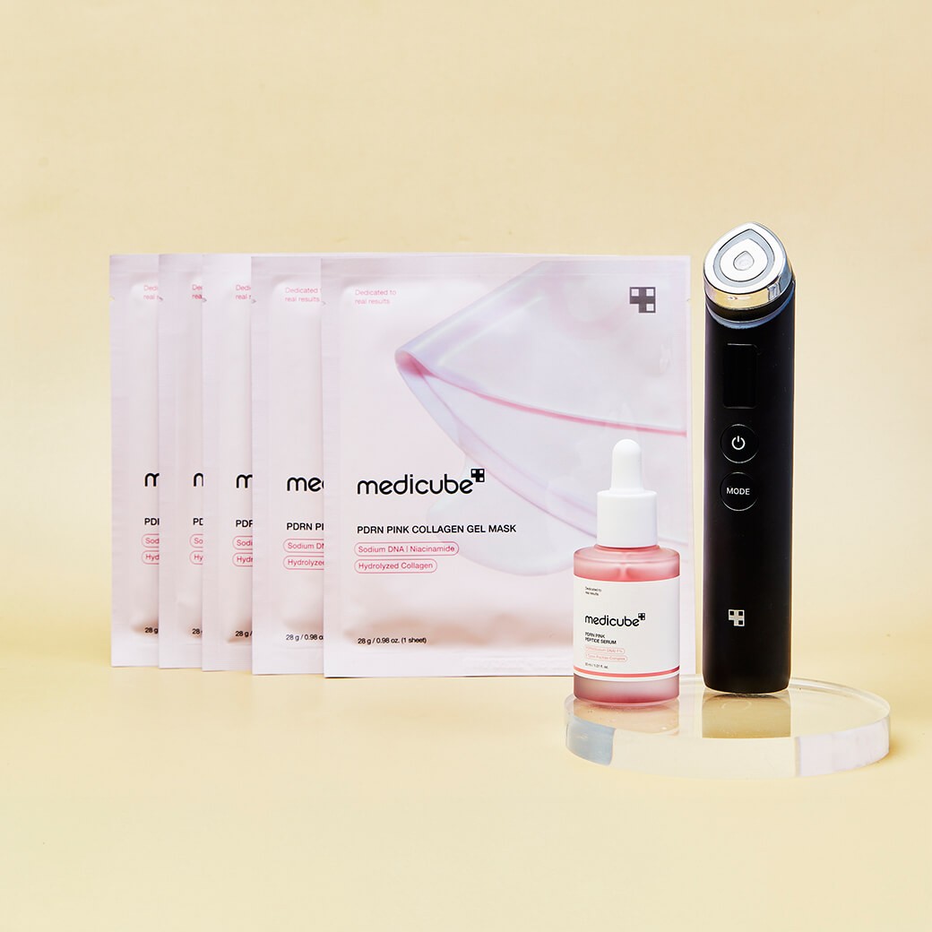 SET Medicube Pro + PDRN Serum + PDRN Mask 5 แผ่น (No Box)