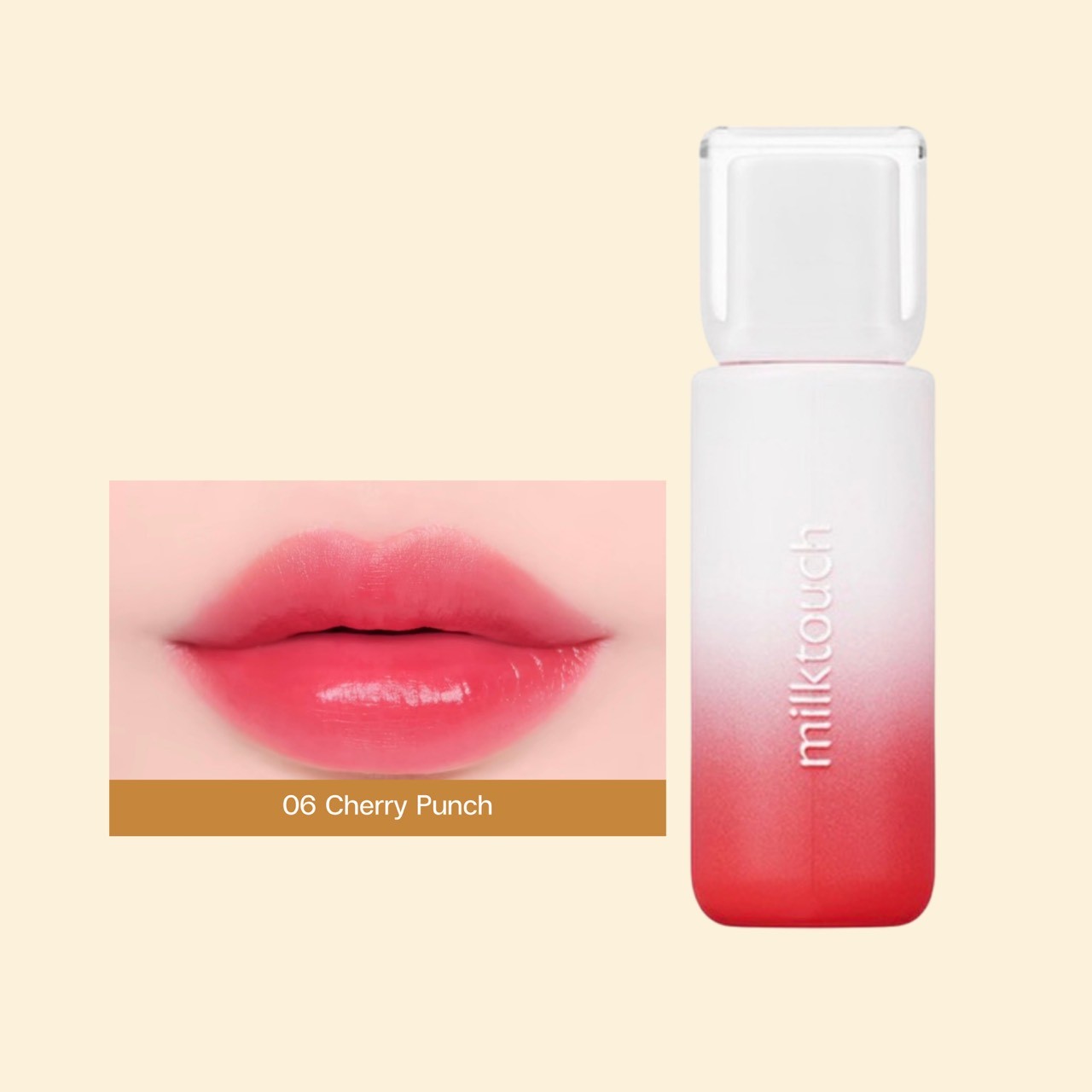 milktouch Silver Veil Tissue Off Lip Tattoo 06 Cherry Punch