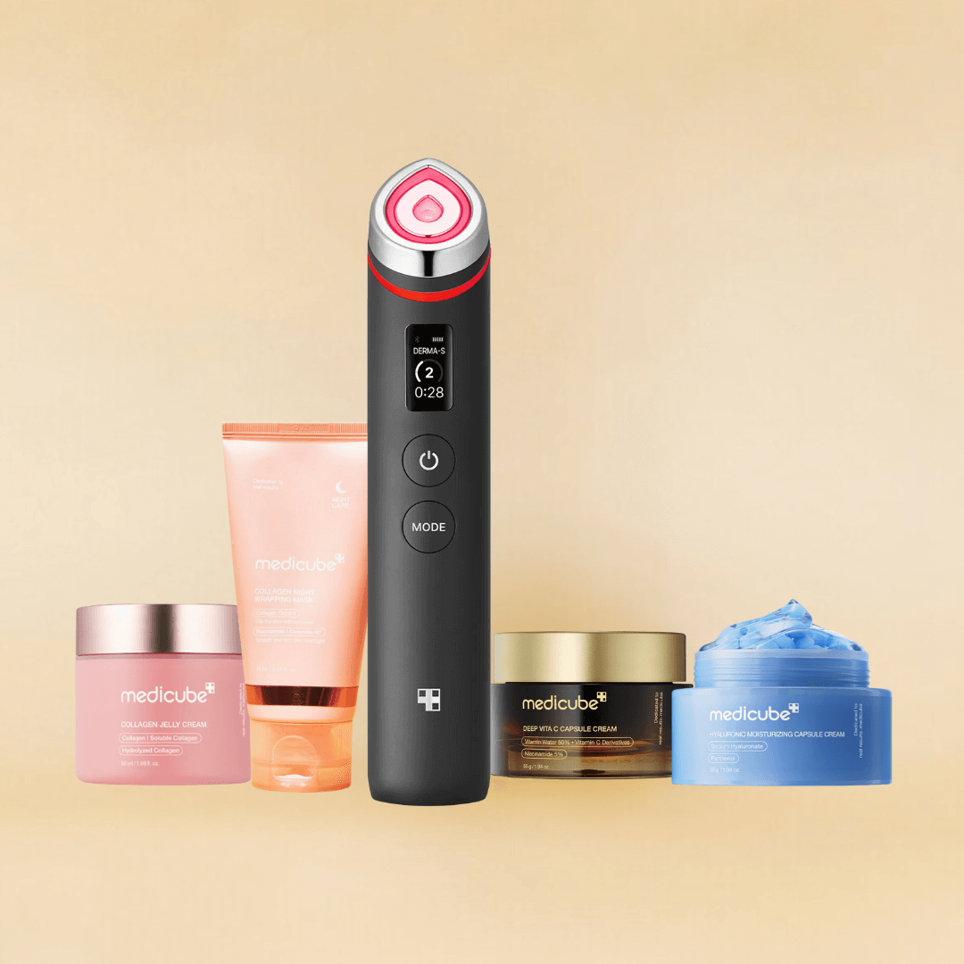 Medicube AGE-R Booster Pro (Black) + 4 Skincare Set