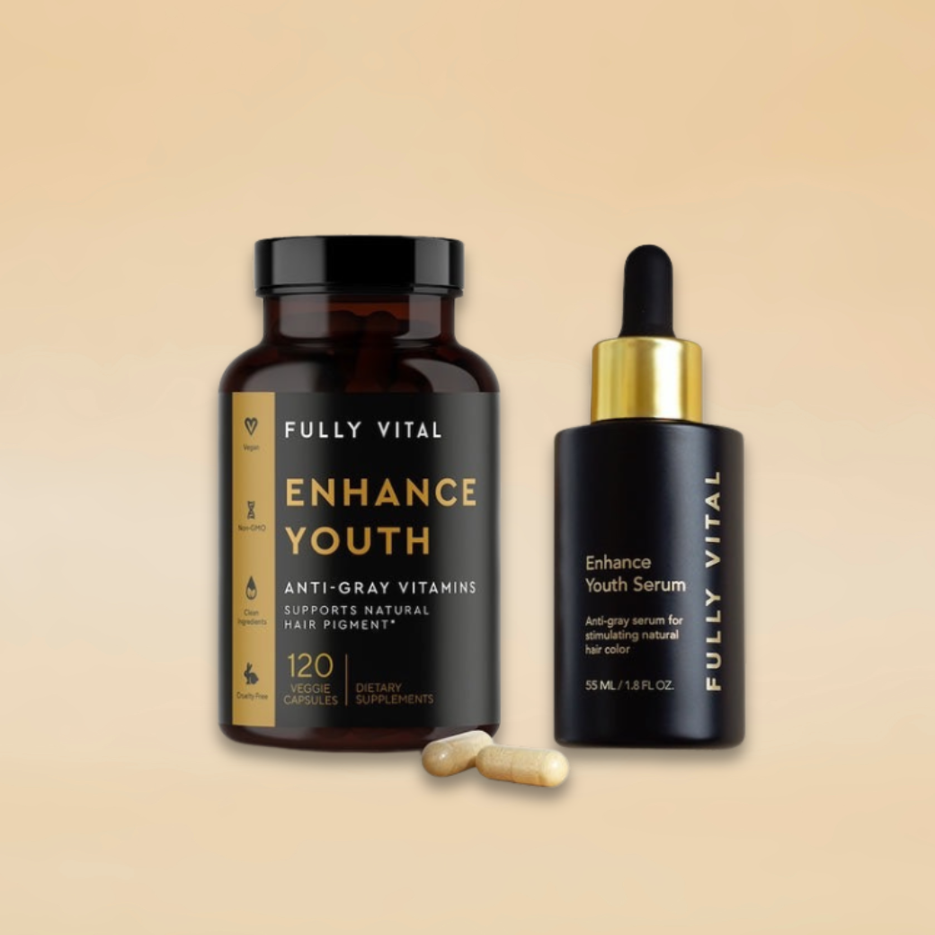 SET FULLY VITAL Enhance Youth Anti-Gray Vitamins + Anti-Gray Serum