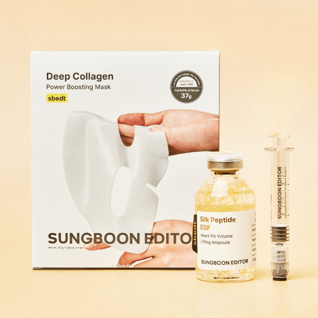 SET SUNGBOON EDITOR Deep Collagen Power Boosting Mask + Silk Peptide EGF Ampoule