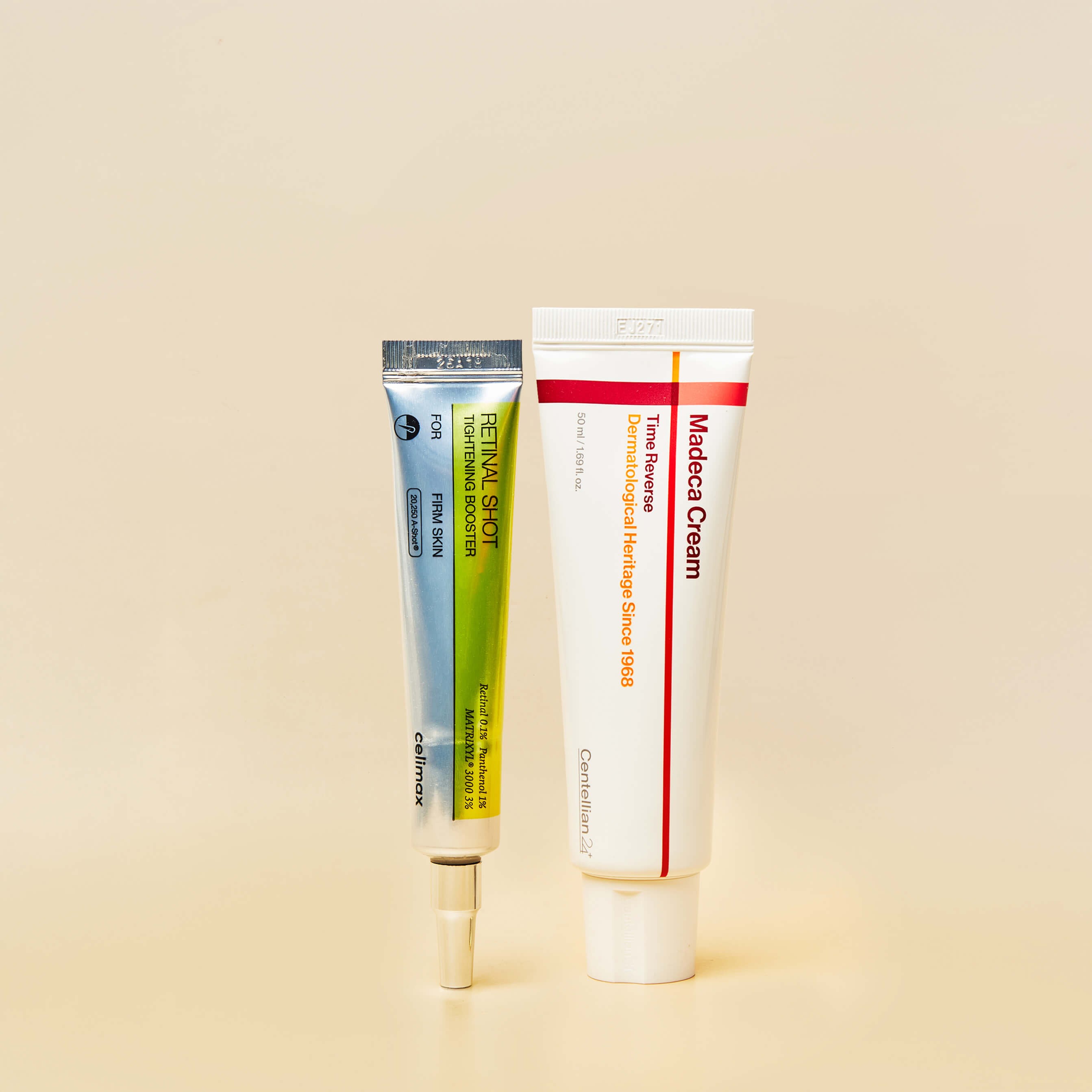 SET Celimax The Vita A Retinal Booster + Centellian 24 Madeca Cream Time Reverse