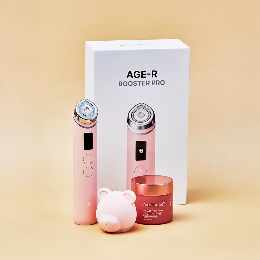 MEDICUBE AGE-R Limited Booster Pro Pink Bear Edition (แถมฟรี bear head gift)