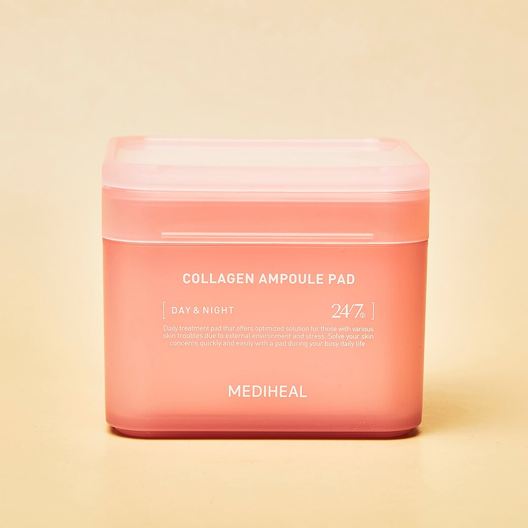 MEDIHEAL Collagen Ampoule Pad 100แผ่น/กระปุก