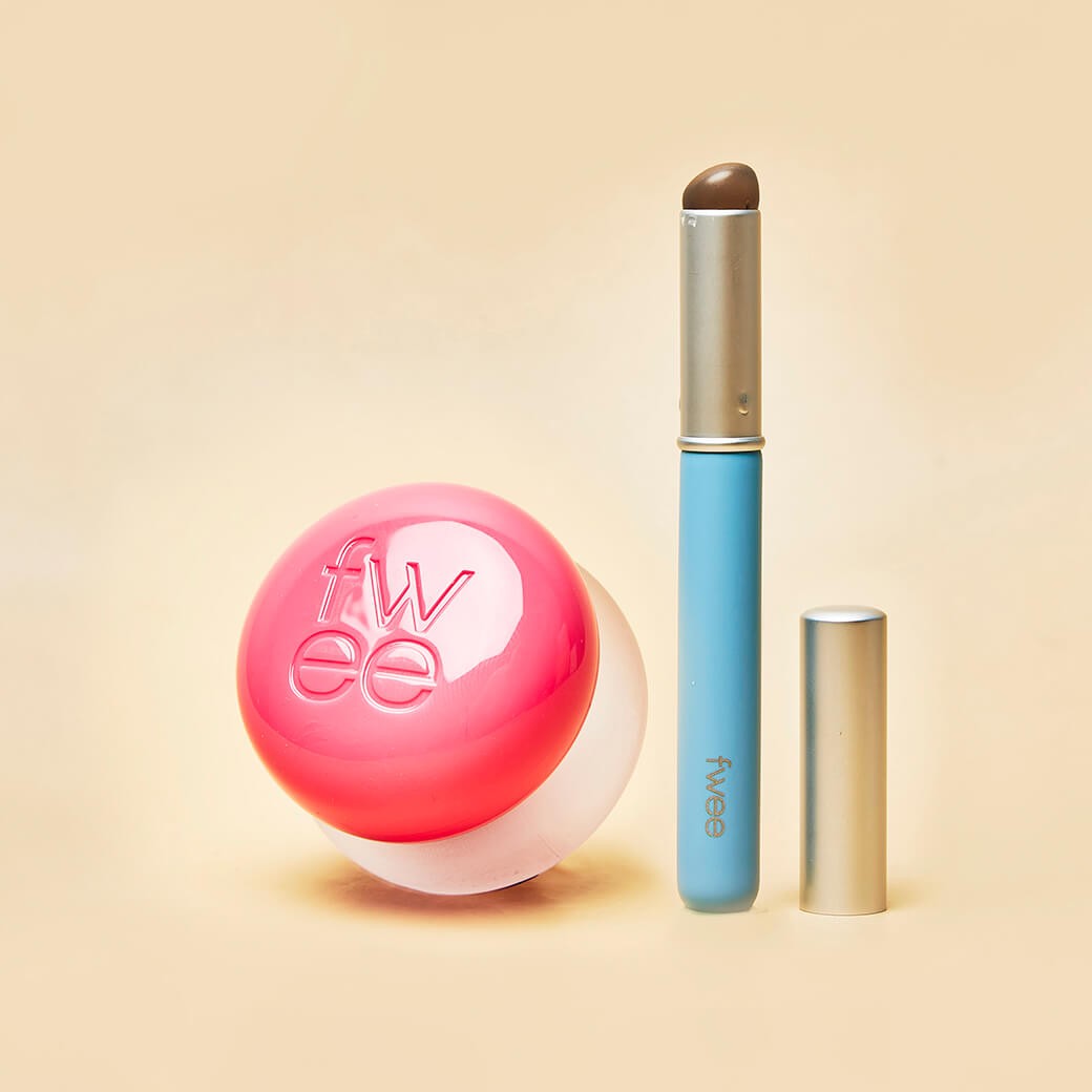 SET fwee Fingerlike Silicone Lip Brush + Lip & Cheek Blurry Pudding Pot