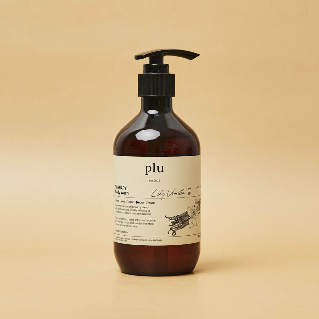 plu therapy body wash lily vanilla 500g