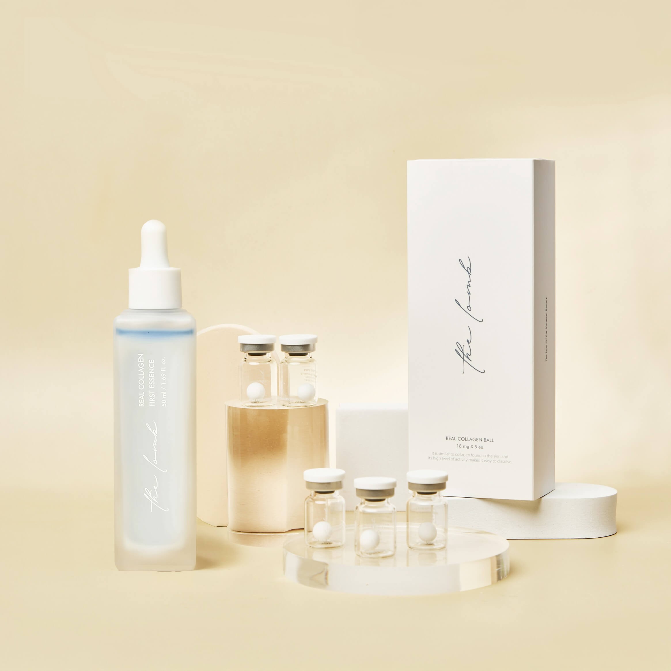 set the lomb real collagen first essence 50ml collagen ball