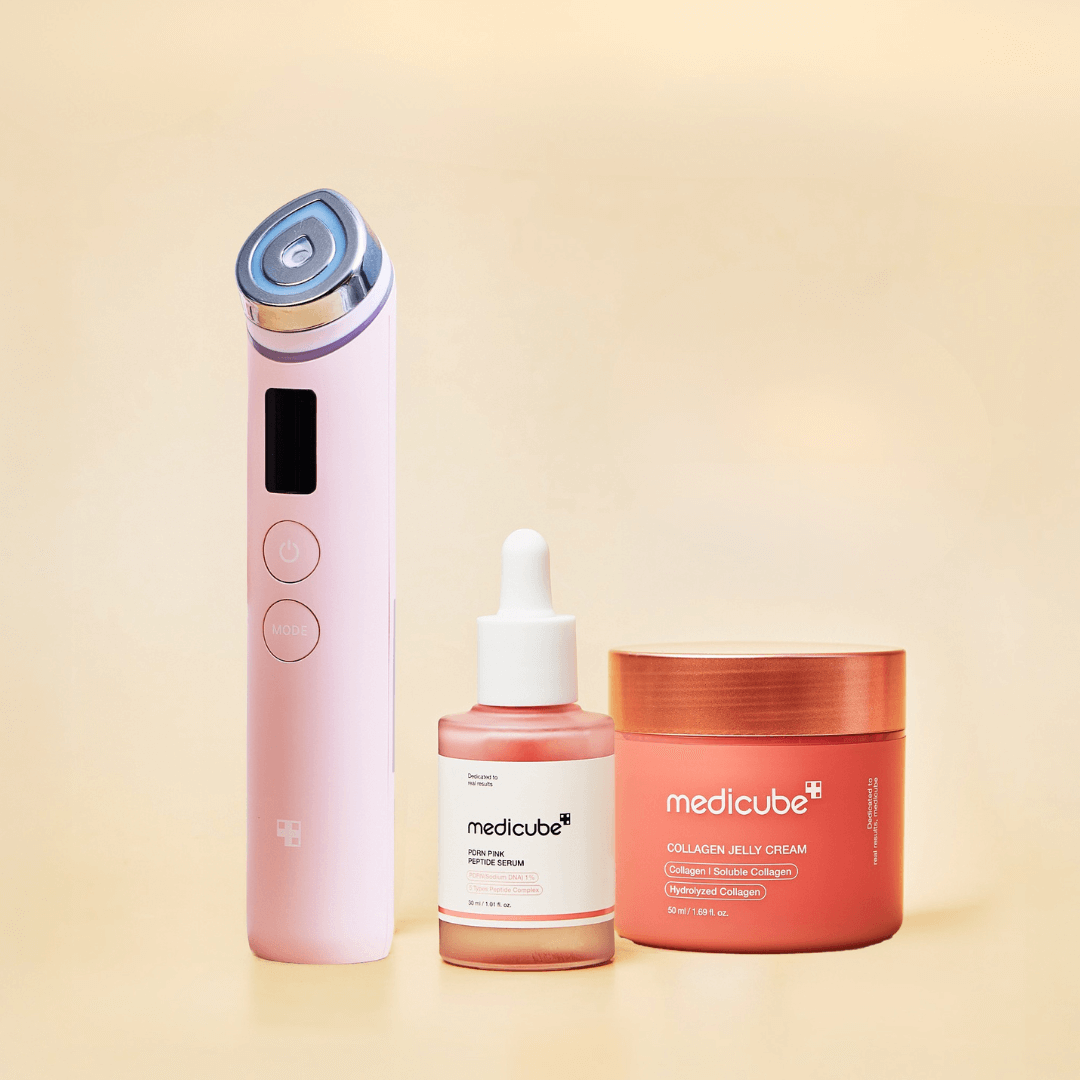 Medicube AGE-R Booster Pro (Pink) + Medicube PDRN Pink Peptide Serum + Jelly Cream 50 ml