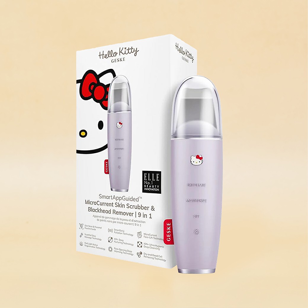 GESKE x Hello Kitty Microcurrent Skin Scrubber & Blackhead Remover 9 in 1 #Purple