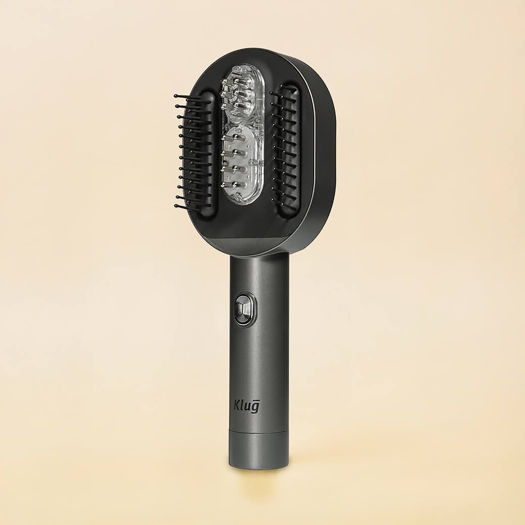 Klug Scalp Massaging Brush  Free Klug Scalp Therapy Ampoule 100 ml#Satin Gray