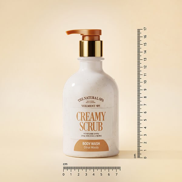 VEILMENT Natural Spa Creamy Vanilla Musk Scrub Body wash 400 ml Citrus Woody