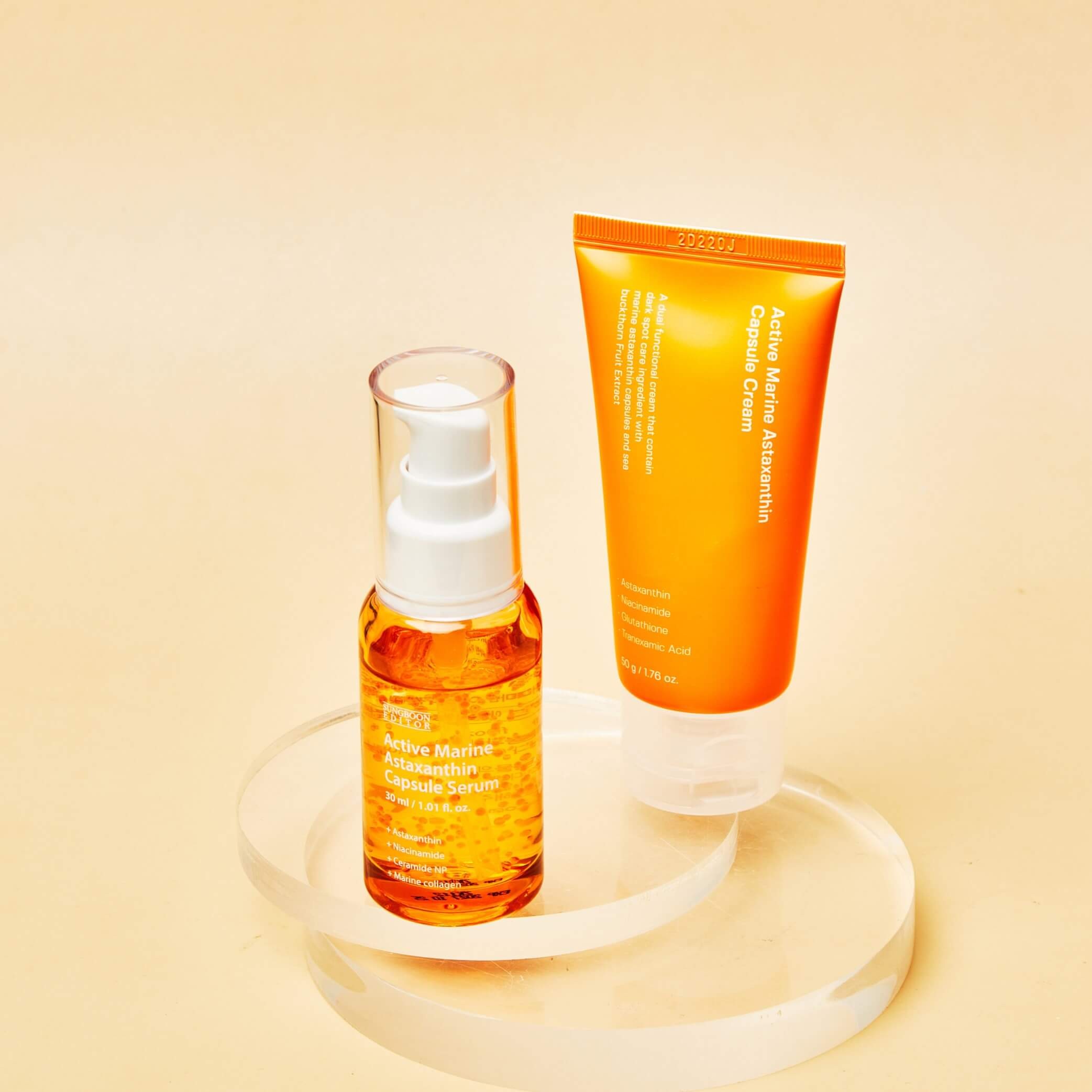 SET SUNGBOON EDITOR Astaxanthin Capsule Cream + Astaxanthin Serum