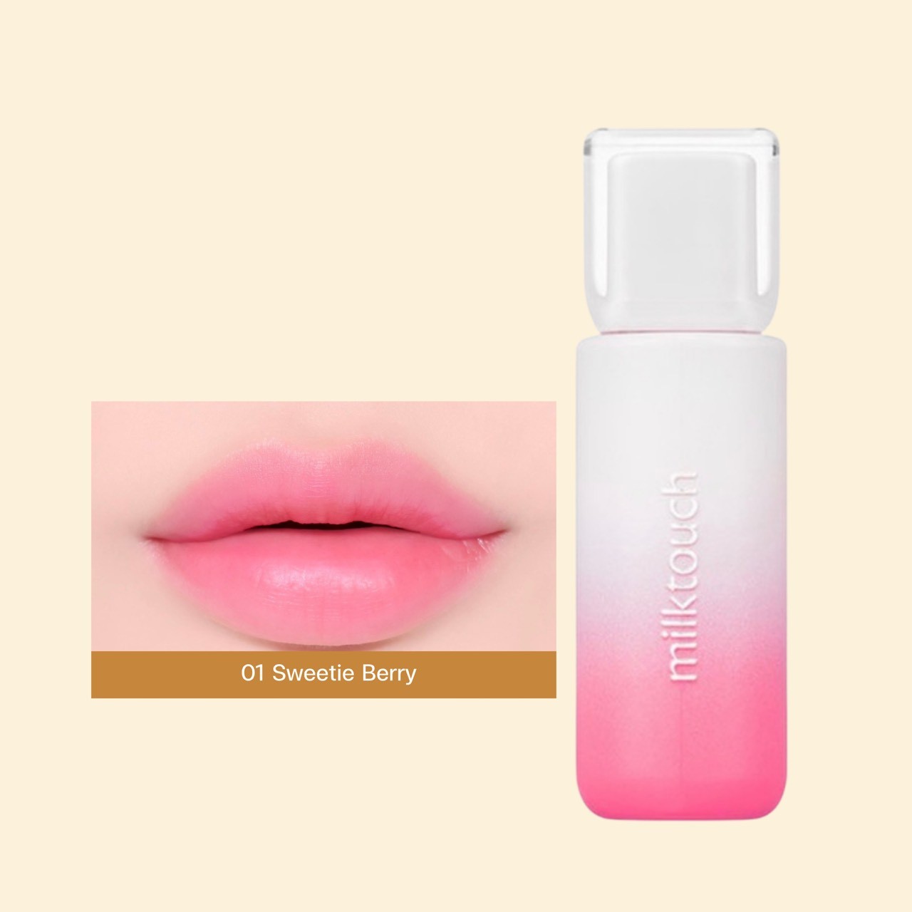 milktouch Silver Veil Tissue Off Lip Tattoo 01 Sweetie Berry