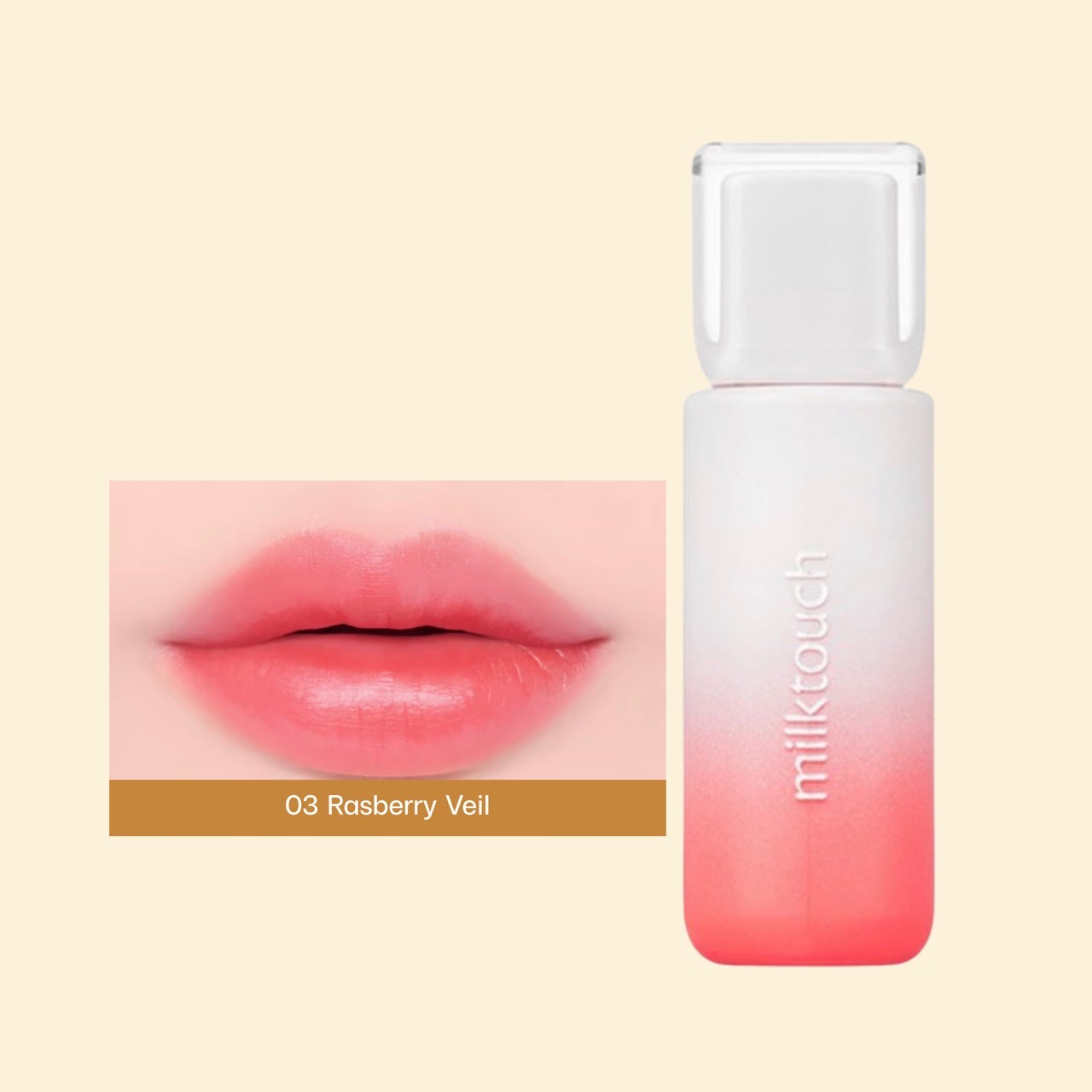 milktouch Silver Veil Tissue Off Lip Tattoo 03Raspberry Veil