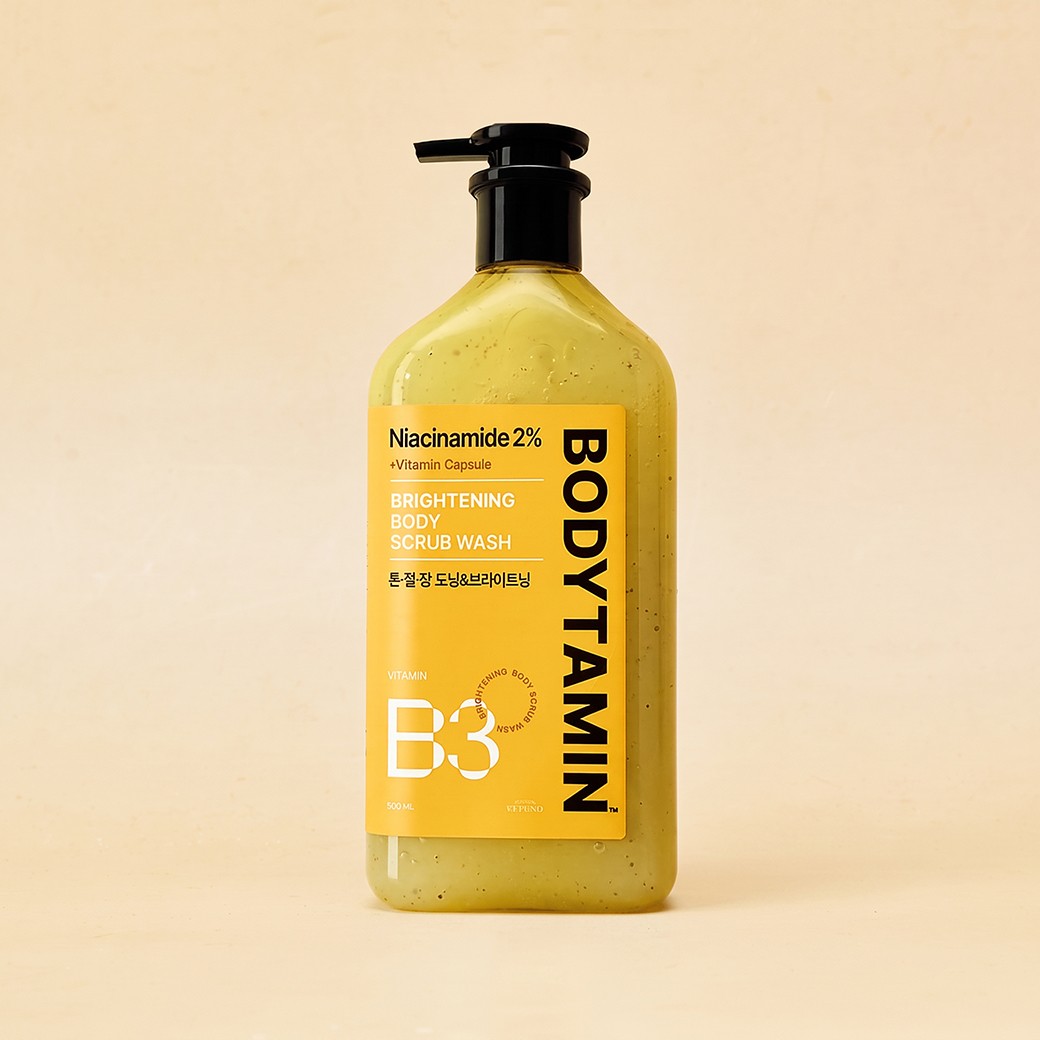 BEYOND Bodytamin Niacinamide B3 2% Vitamin Capsule Brightening Body Scrub Wash 500 ml