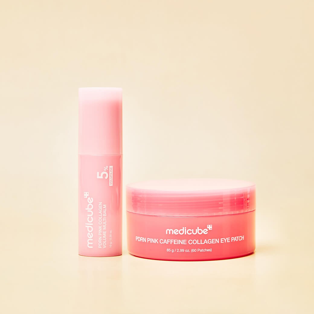SET Medicube PDRN Pink Collagen Volume Multi Balm + Caffeine Collagen Eye Patch