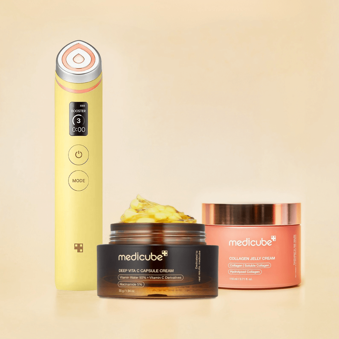 Medicube Age-R Booster Pro Yellow + Deep Vita C Capsule Cream + Jelly Cream