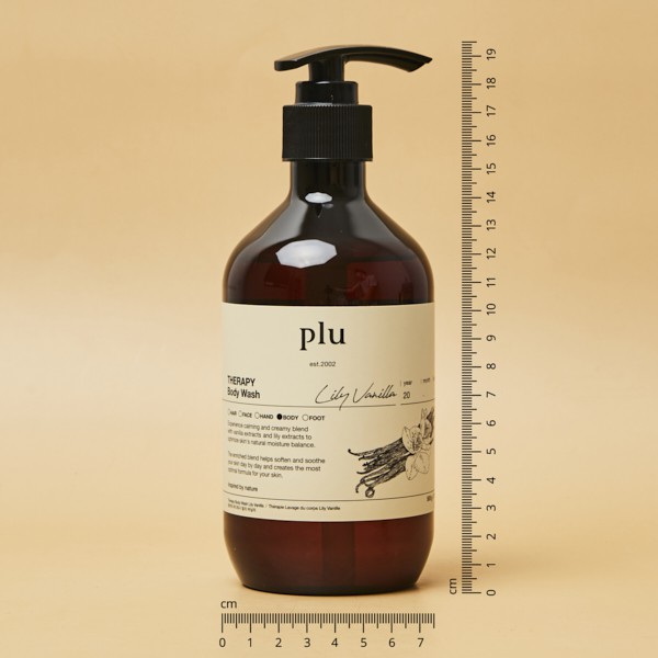 plu therapy body wash lily vanilla 500g