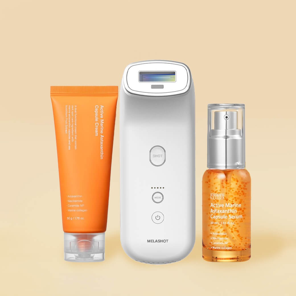 SET SUNGBOON EDITOR MELASHOT+Marine Capsule Cream + Marine Serum